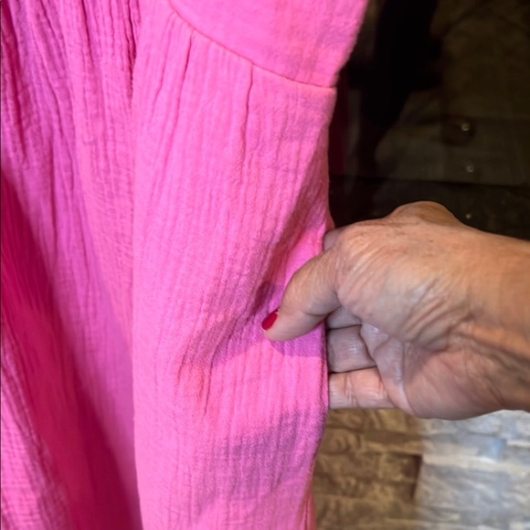 Boden Pink A Line Cotton short Sleeve Dress size 12L - Picture 16 of 16